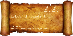 Labáth Lipót névjegykártya